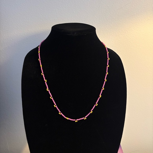 Jewelry - Pink and Yellow Beaded Necklace